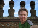 Image of author at Moai