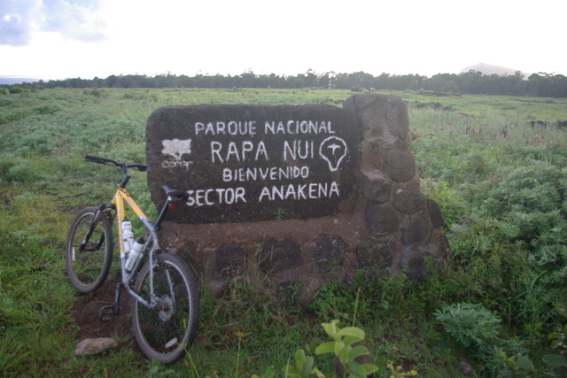 Bicycle and sign