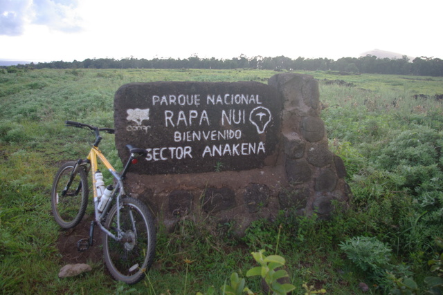 Bicycle and sign