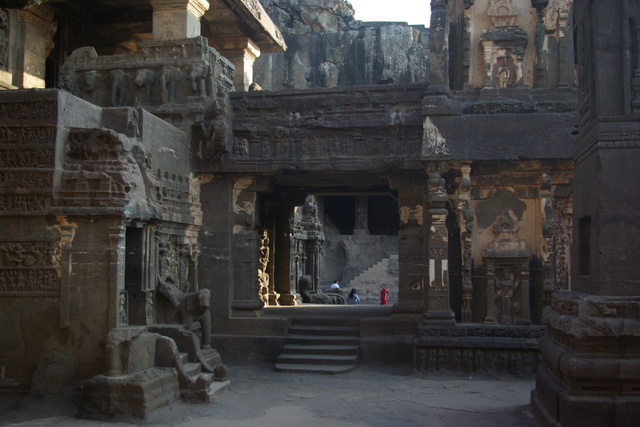 scene inside temple complex