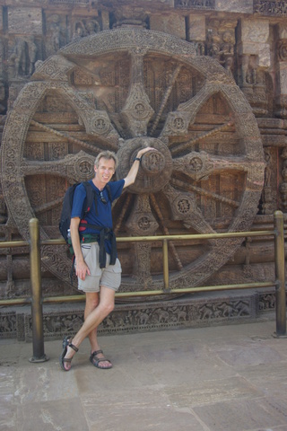 Image of author and stone wheel